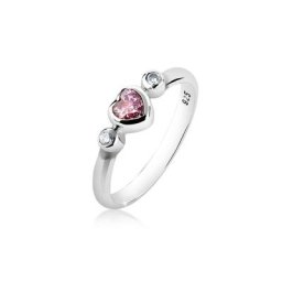 Nenalina Fingerring Bandring Herz Cubic Zirkonia Edelstein 925 Silber