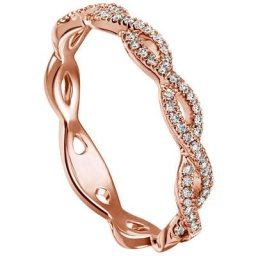JOBO Fingerring Ring mit 49 Diamanten, 585 Roségold