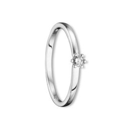 ONE ELEMENT Diamantring 0,07 ct Diamant Brillant Ring aus 585 Weißgold, Damen Gold Schmuck