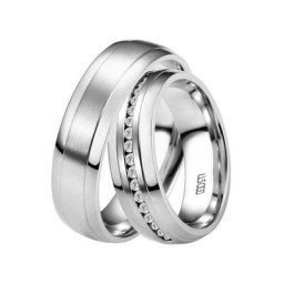 DOOSTI Trauring ST-082-D, ST-082-H, DAYLIGHT, Made in Germany - wahlweise mit oder ohne Zirkonia