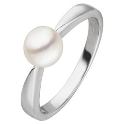 JOBO Perlenring, 925 Silber mit Süßwasser-Zuchtperle
