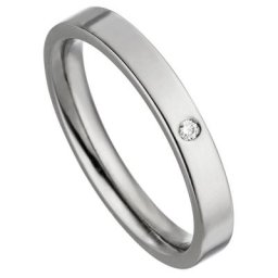 JOBO Partnerring Ring mit Diamant, Titan