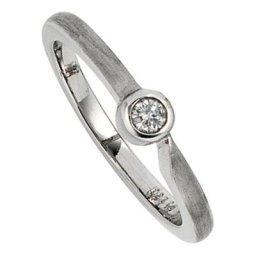 JOBO Fingerring Diamant-Ring 0,08 ct., 950 Platin