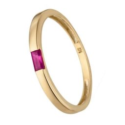 JOBO Goldring Rubin-Ring, 375 Gold