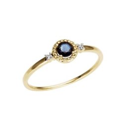 Firetti Goldring Royal, mit Saphir und Brillanten