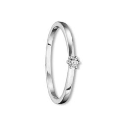 ONE ELEMENT Diamantring 0,05 ct Diamant Brillant Ring aus 585 Weißgold, Damen Gold Schmuck