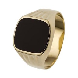 JOBO Fingerring, 585 Gold mit Onyx