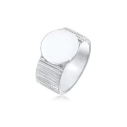 Elli Premium Siegelring Bandring Siegelring Relief Struktur 925 Silber