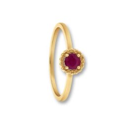 ONE ELEMENT Goldring Rubin Ring aus 333 Gelbgold, Damen Gold Schmuck