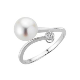 Adriana Perlenring San Remo, S32-S, S32-W, Made in Germany - mit Zirkonia - mit Süßwasser- oder Tahitizuchtperle