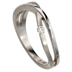 JOBO Solitärring Diamant-Ring 0,05 ct., 950 Platin