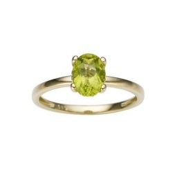 Firetti Goldring Oval, mit Peridot
