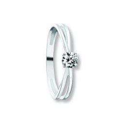 ONE ELEMENT Goldring Zirkonia Ring aus 333 Weißgold, Damen Gold Schmuck