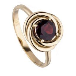 JOBO Fingerring Ring mit Granat, 333 Gold
