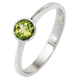 JOBO Silberring, 925 Silber mit Peridot