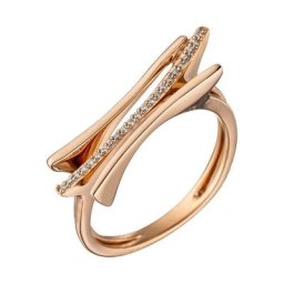 JOBO Diamantring, 585 Roségold mit 23 Diamanten