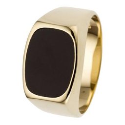 JOBO Fingerring, 585 Gold mit Onyx
