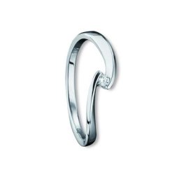 ONE ELEMENT Diamantring 0,04 ct Diamant Brillant Ring aus 585 Weißgold, Damen Gold Schmuck