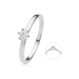 ONE ELEMENT Diamantring 0,20 ct Diamant Brillant Ring aus 750 Weißgold, Damen Gold Schmuck