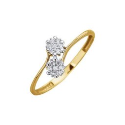 Fascination by Ellen K. Fingerring Gold 375 Zirkonia weiß