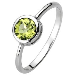 JOBO Fingerring, 925 Silber mit Peridot