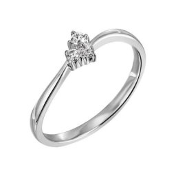 Firetti Diamantring ca. 2,0 mm breit, Glanzoptik, rhodiniert, massiv, mit Brillanten