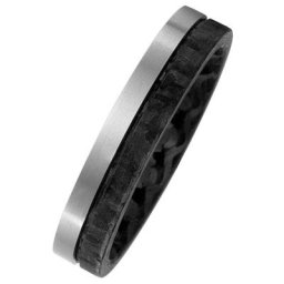 JOBO Fingerring, Carbon mit Titan matt Partnerring bicolor