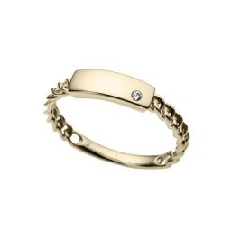 Firetti Diamantring Quadrat mit Panzerkettengliederung