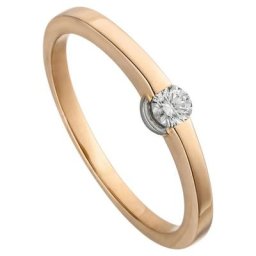 JOBO Fingerring Ring mit Diamant 0,15 ct., 585 Roségold