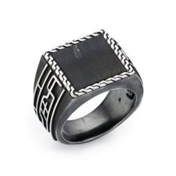 HECHTER PARIS Siegelring D4007R/90/13, D4007R/90/AG, mit Onyx oder Tigerauge