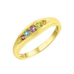 Firetti Silberring Multi, mit Amethyst, Blautopas (behandelt), Citrin, Peridot, Rhodolith