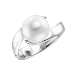 GIORGIO MARTELLO MILANO Silberring mit Muschelkern-Perle weiß, Silber 925
