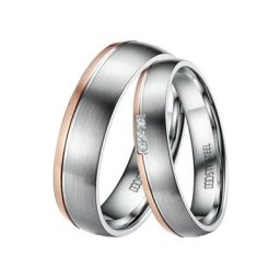 DOOSTI Trauring DAINTY, ST-038-D, ST-038-H, ST-048-D, ST-048-H, Made in Germany, wahlweise mit oder ohne Zirkonia