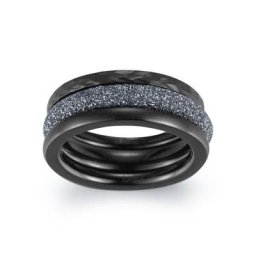 Kingka Ring-Set Stardust Noir, STR-S8502BGY1,2,3,4 (Set, 3-tlg)