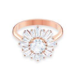 Swarovski Fingerring Sunshine, Sonne, Weiß, 5474917, /-18, /-20, /-21, 5459599, mit Swarovski® Kristall