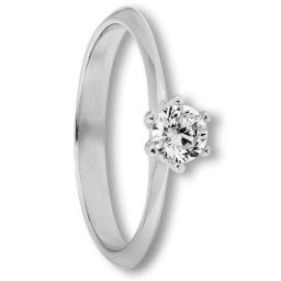 ONE ELEMENT Goldring Zirkonia Ring aus 333 Weißgold, Damen Gold Schmuck