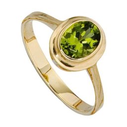 JOBO Goldring, 585 Gold mit Peridot