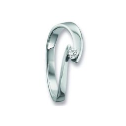 ONE ELEMENT Diamantring 0,09 ct Diamant Brillant Ring aus 585 Weißgold, Damen Gold Schmuck