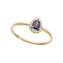 Firetti Fingerring Tropfen, Royal, Farbstein, mit Saphir