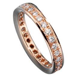 JOBO Memoirering, 585 Roségold mit Diamanten