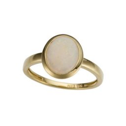 Firetti Goldring Rund, feminin, Glanz, massiv, mit Opal