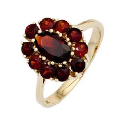 JOBO Goldring, 375 Gold mit Granat