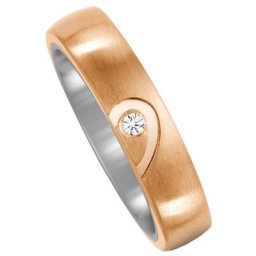 JOBO Fingerring Ring mit Diamant, Titan