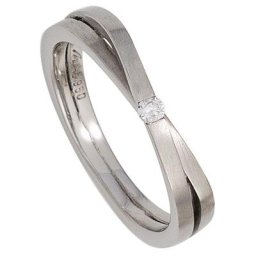 JOBO Fingerring Diamant-Ring 0,05 ct., 950 Platin