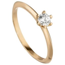 JOBO Fingerring Ring mit Diamant Brillant 0,25 ct., 585 Roségold