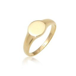 Elli Premium Siegelring Siegelring Royal Geo Basic Stilvoll 375 Gelbgold
