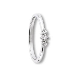 ONE ELEMENT Diamantring 0,10 ct Diamant Brillant Ring aus 585 Weißgold, Damen Gold Schmuck
