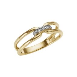 Firetti Diamantring Kettenlied-Optik in ovaler Form