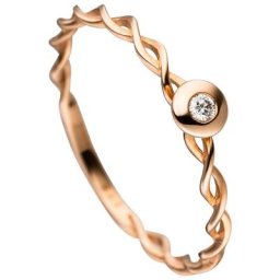 JOBO Diamantring Ring mit Diamant, 585 Roségold