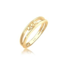 Elli Fingerring Bandring Kugeln Geo Look Basic Zart 925er Silber